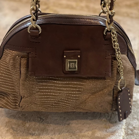 Olivia Harris Brown Leather Shoulder Bag - Picture 7 of 13